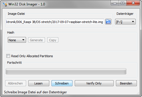 Programm win32 Disk Imager
