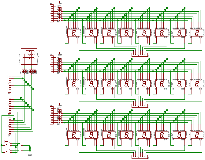 Schaltplan der Displayplatine