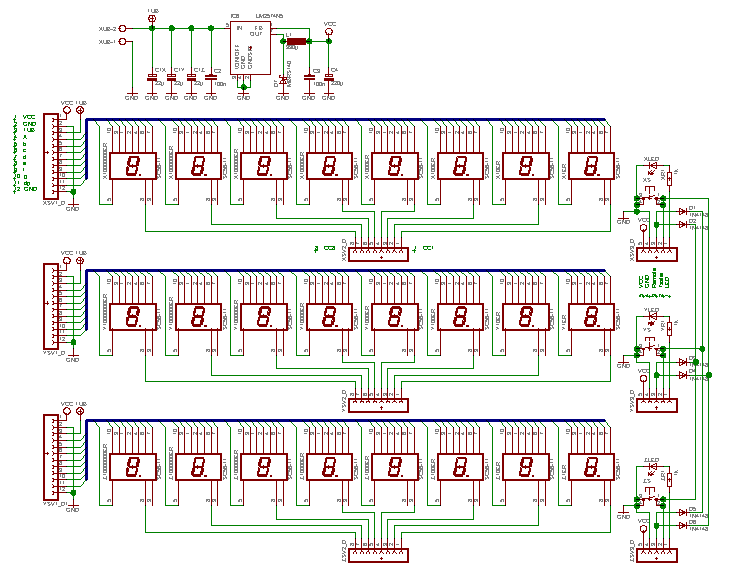 Schaltplan der Displayplatine