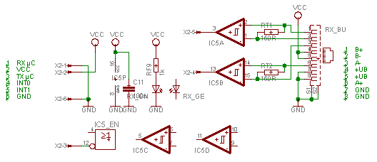 Schaltplan der Controllerplatine