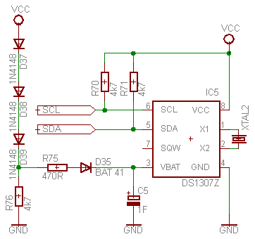 Schaltplan RTC