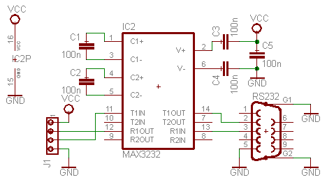 Schaltplan RS232 Adapter